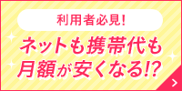 ネット代も携帯代も月額が安くなる