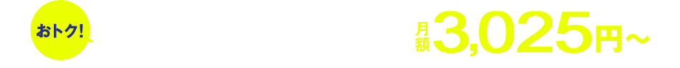 ネットで電話合わせて月額3,025円
