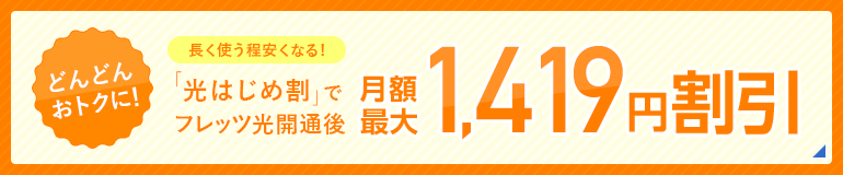 月額最大1,419円割引