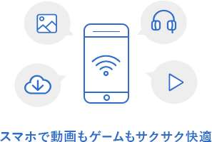 スマホで動画もゲームもサクサク快適