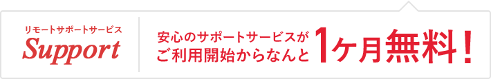 リモートサポートサービス1ヶ月無料