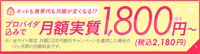 ネットも携帯代も安くなる!?