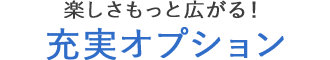 楽しさもっと広がる！充実オプション